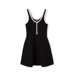 Tweed wool dress with embroidery
