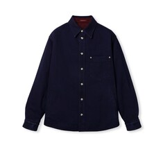 Reversible denim and flannel shirt 
