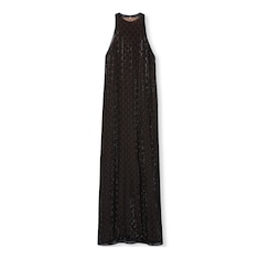Embroidered light silk georgette dress