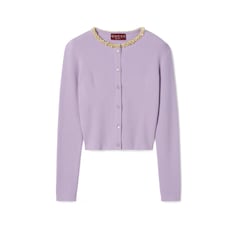 Rib felted wool cardigan with embroidery