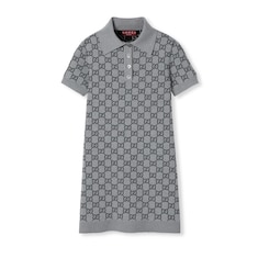 Robe polo en jacquard de laine GG