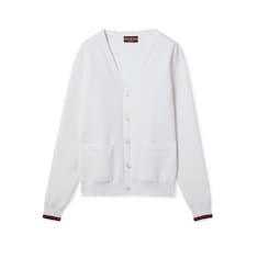 Cotton piquet knit cardigan 