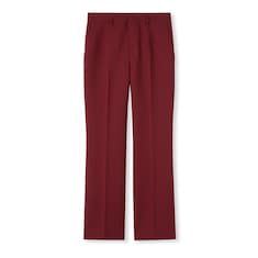 Wool silk pants with embroidery