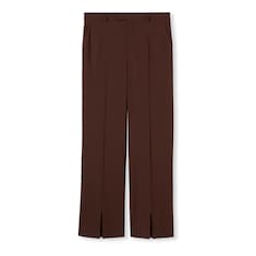 Pantalone in lana stretch con ricamo