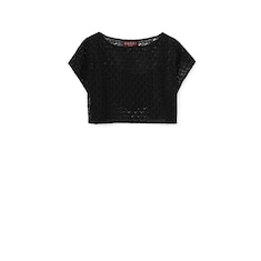 Top in macramé con motivo GG