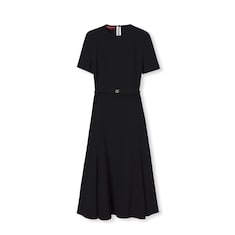 Robe en soie avec ceinture Double G