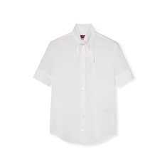 Silk crêpe de chine shirt with embroidery