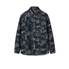 Camicia in denim GG jacquard