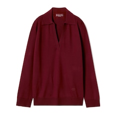 Extra fine wool polo top