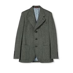 Herringbone wool mouliné jacket