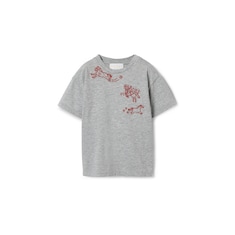 Baby-T-Shirt aus Baumwolle mit Stickerei