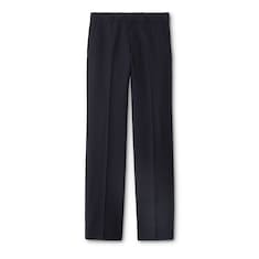 Pantalon en gabardine de laine avec broderie
