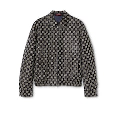 Embroidered wool tweed lamé jacket