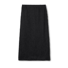 Fringed fil coupé fabric skirt