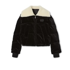 Blouson aviateur bouffant en velours de coton