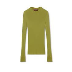 Top in seta e cashmere a coste