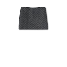 Gonna in tweed di lana GG boutonné