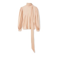 Bluse aus Seidentwill mit Schleifendetail