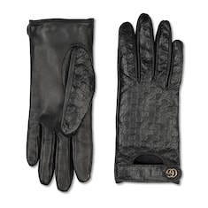 GG leather gloves with Double G