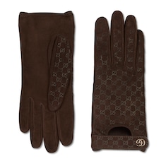 GG leather gloves with Double G