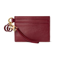 Card case with Double G and butterfly charm