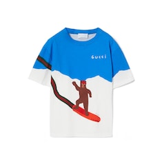 Camiseta infantil de algodón con estampado