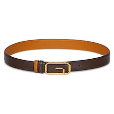 Reversible belt with square G buckle