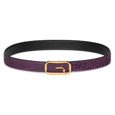 Reversible belt with square G buckle