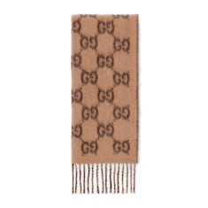 GG alpaca wool scarf