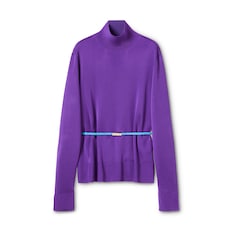 Crêpe fabric turtleneck