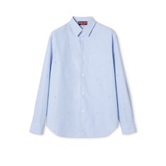 Camisa de popelina de algodón a rayas