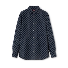 Camisa de franela cepillada con GG