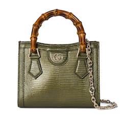 Gucci Diana lizard small tote bag