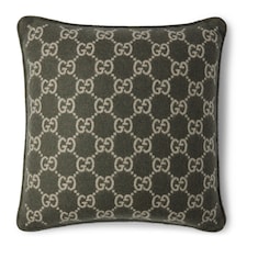 Cojín de jacquard de cashmere y lana con GG