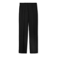 Wool gabardine trousers with embroidery