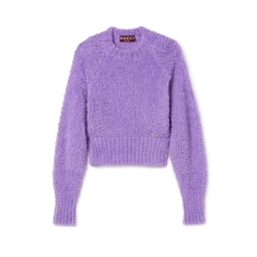 Pullover aus gebürsteter Woll-Mohair-Mischung 