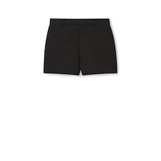 Short de sablé de lana con bordado