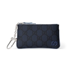 Dusty blue trim key pouch