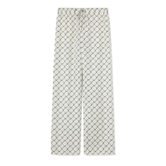 Printed silk twill trousers