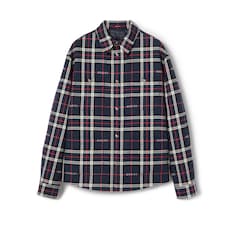 Tartan cotton jacquard padded shirt