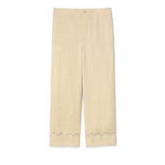 Pantalon en jacquard de soie à motif GG en diagonale