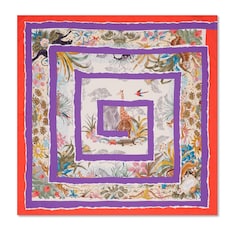 Pañuelo cuadrado seda motivo proyecto 90 x 90