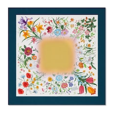 Carré in seta con stampa del progetto 90 x 90