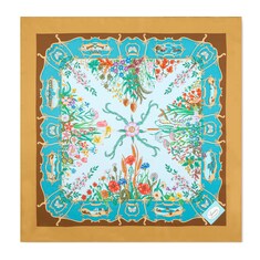 Vierecktuch aus Seidentwill mit Print