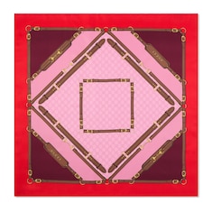 Vierecktuch aus Seidentwill mit Print