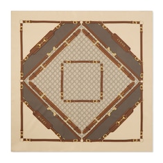 Printed silk twill carré