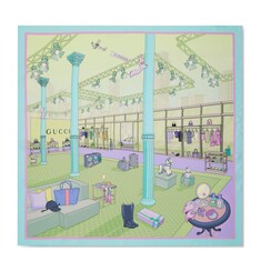 Printed silk twill carré