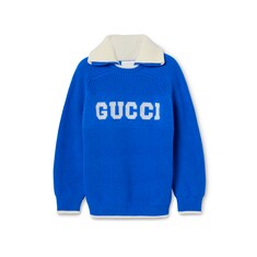 Children's wool polo sweater