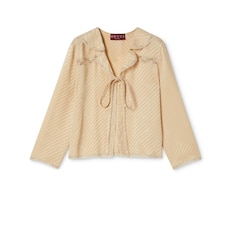 Chemise en jacquard de soie à motif GG en diagonale