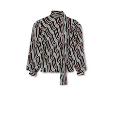 Printed silk twill shirt